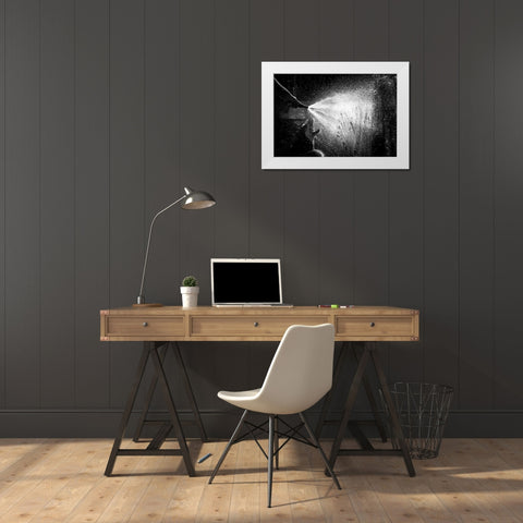 The Garden Hose White Modern Wood Framed Art Print by Kleimann, Stephanie