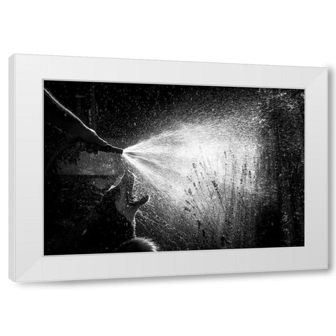 The Garden Hose White Modern Wood Framed Art Print by Kleimann, Stephanie