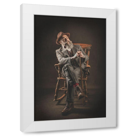An English Gentleman White Modern Wood Framed Art Print by Dixon, Colin