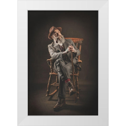 An English Gentleman White Modern Wood Framed Art Print by Dixon, Colin