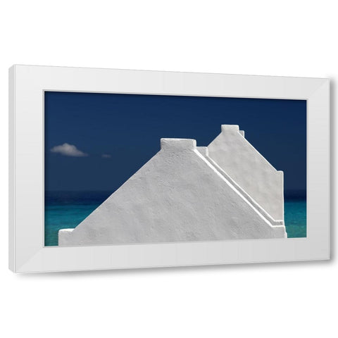 Old Slave Huts White Modern Wood Framed Art Print by Hawerkamp, Hans-Wolfgang