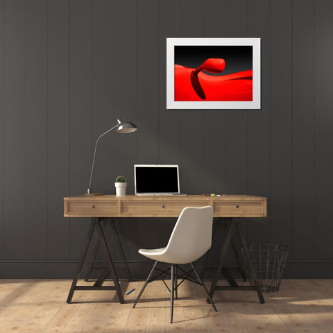 Untitled White Modern Wood Framed Art Print by Nabeel, Ibrahim