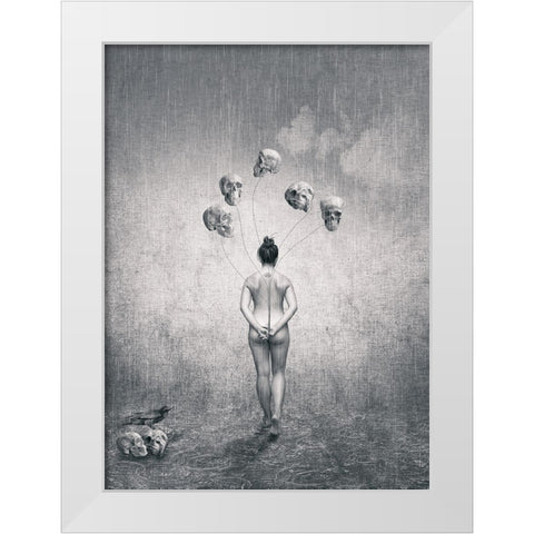 The Bone Collector White Modern Wood Framed Art Print by MOHANRAJ, ARUN