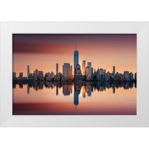 Unforgettable Sunrise White Modern Wood Framed Art Print by Ruiz Dueso, Jorge