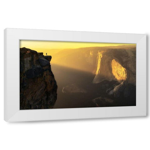 Smoky Valley White Modern Wood Framed Art Print by Ning, Aidong