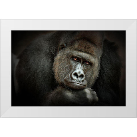 Peaceful Giant White Modern Wood Framed Art Print by Wenner-Braun, Antje