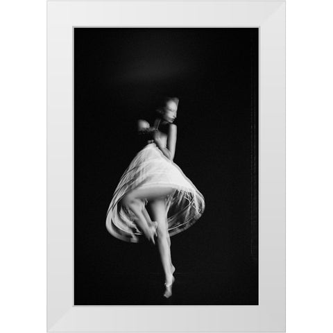 Dancing In The Light White Modern Wood Framed Art Print by Bolgov, Ruslan