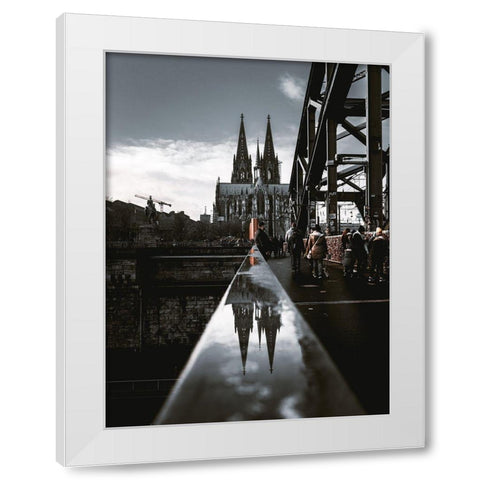 The Cologne Cathedral White Modern Wood Framed Art Print by Coniglio, Massimiliano