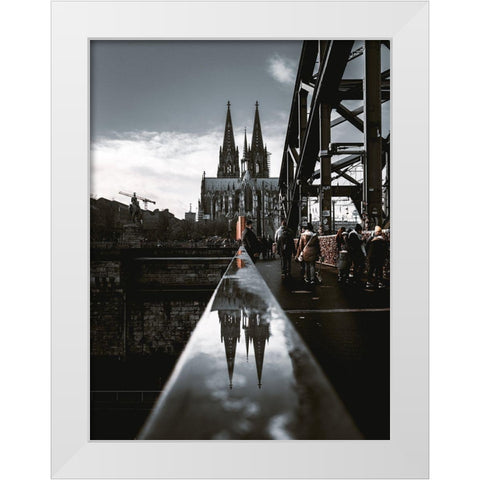 The Cologne Cathedral White Modern Wood Framed Art Print by Coniglio, Massimiliano