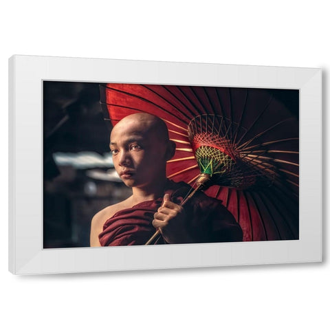 Light Of Innocence White Modern Wood Framed Art Print by Rivera, Roberto