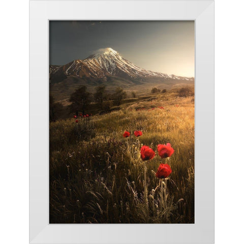 Life Is Beautiful White Modern Wood Framed Art Print by Behzad, Majid