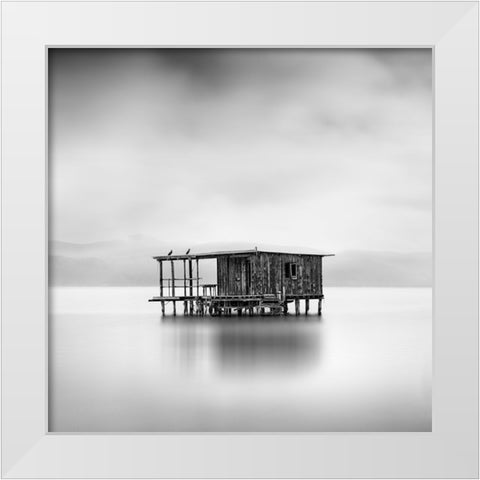 Floating White Modern Wood Framed Art Print by Digalakis, George