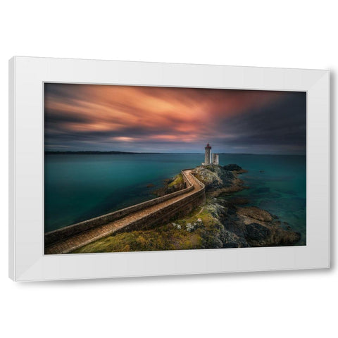 Untitled White Modern Wood Framed Art Print by Rojek, Tomasz