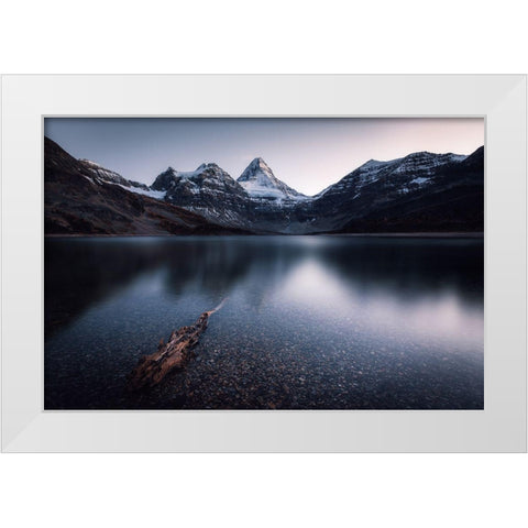 Dusk White Modern Wood Framed Art Print by Ma, Jason