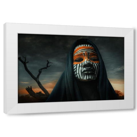 Girl Suri White Modern Wood Framed Art Print by Yosifov, Svetlin