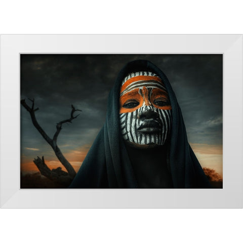 Girl Suri White Modern Wood Framed Art Print by Yosifov, Svetlin