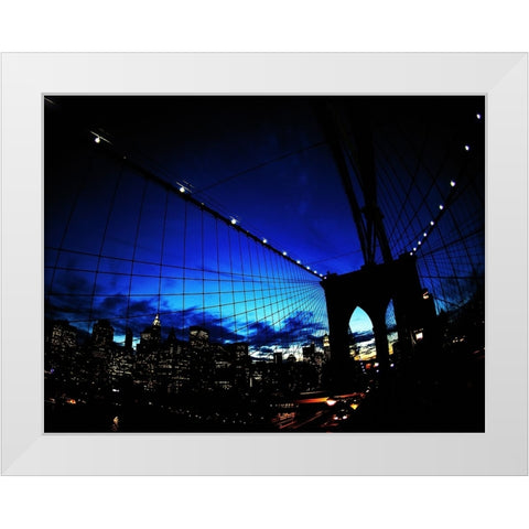 Brooklyn colours White Modern Wood Framed Art Print by Pellegrini, Fulvio