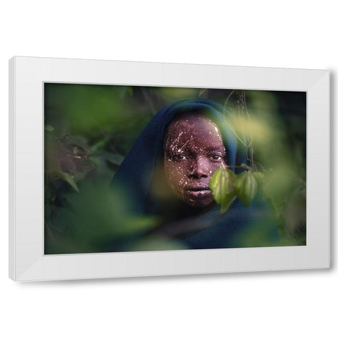 Hidden White Modern Wood Framed Art Print by Rivera, Roberto