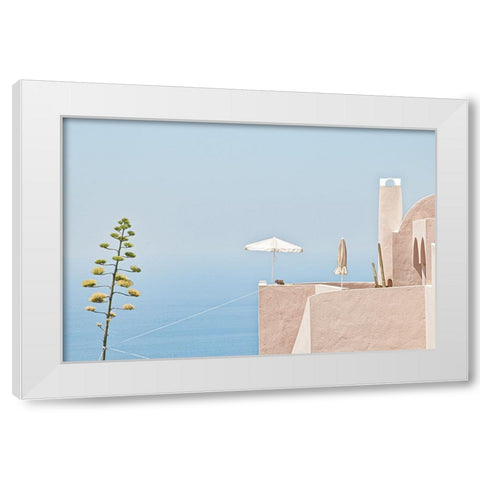 Where The Sea Meets The Sky White Modern Wood Framed Art Print by Wride, Linda