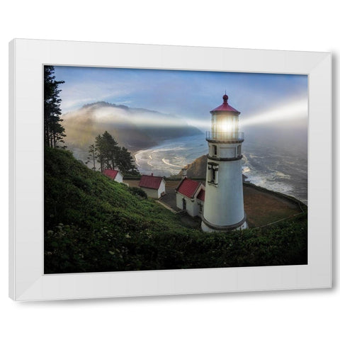 Heceta Head Lighthouse White Modern Wood Framed Art Print by Langager, Ron