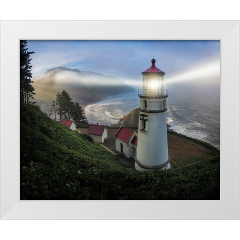 Heceta Head Lighthouse White Modern Wood Framed Art Print by Langager, Ron
