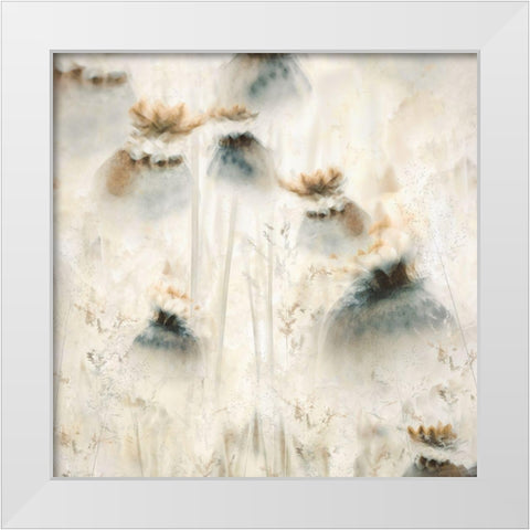 Seed Pods White Modern Wood Framed Art Print by Talen, Nel