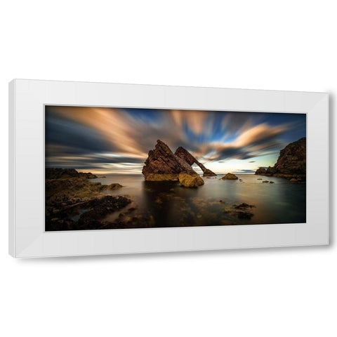 Bow Fiddle Panorama White Modern Wood Framed Art Print by Kruczynski, Wojciech