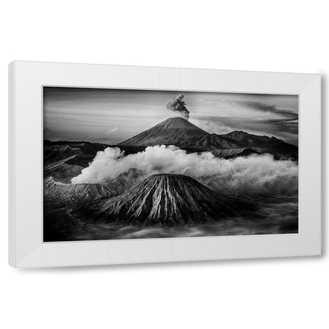 Mt Bromo White Modern Wood Framed Art Print by Muliani Hartojo, Angela