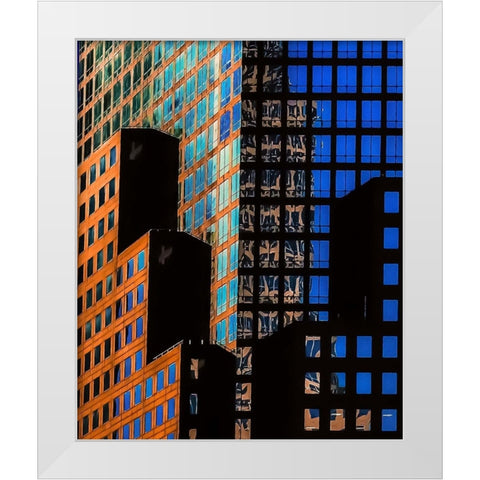 New York, New York! White Modern Wood Framed Art Print by Orbach, Arnon
