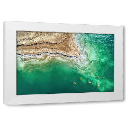 Dead Sea Exploration White Modern Wood Framed Art Print by Meirovich, Ido