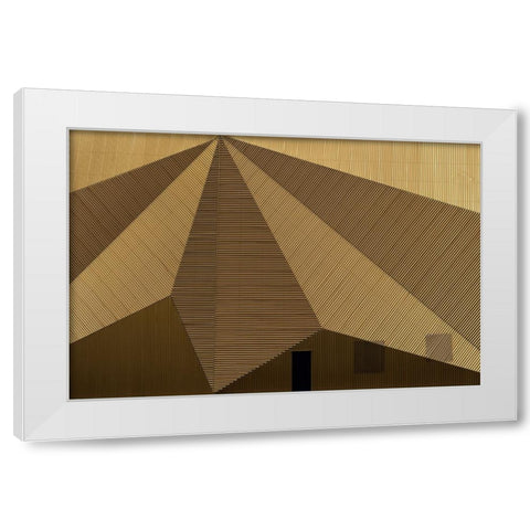 Wall Detail With Door White Modern Wood Framed Art Print by Luycx, Theo