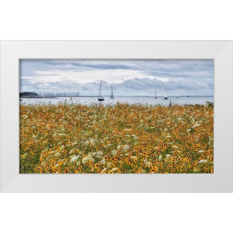 Untitled White Modern Wood Framed Art Print by Hansen, Kurt