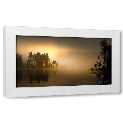 Untitled White Modern Wood Framed Art Print by Tanev, Todor
