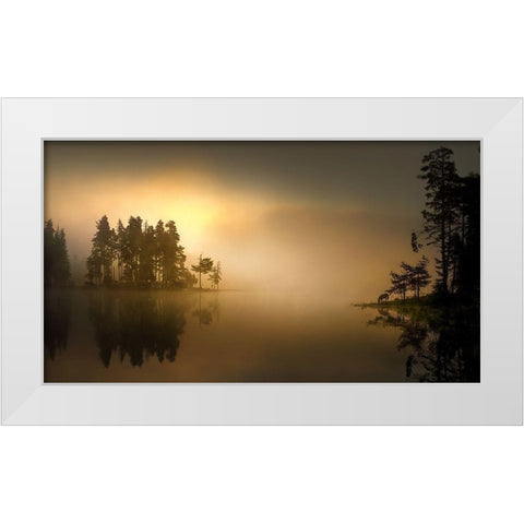 Untitled White Modern Wood Framed Art Print by Tanev, Todor