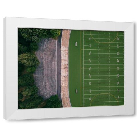 Velodrome White Modern Wood Framed Art Print by Carlos_Grury_Santos