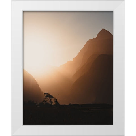 Rage, Rage Against The Dying Of The Light. White Modern Wood Framed Art Print by Regius Polgar, Zoltan