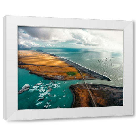 Japkulsairlaandsup3;N From Above White Modern Wood Framed Art Print by Green, Sam