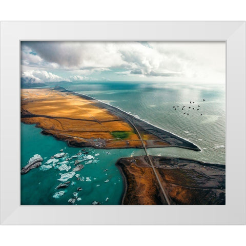 Japkulsairlaandsup3;N From Above White Modern Wood Framed Art Print by Green, Sam