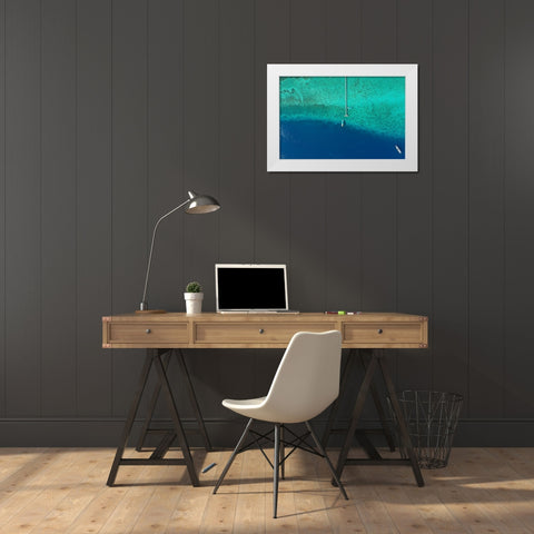The Ocean. White Modern Wood Framed Art Print by Masrie, Muslianshah