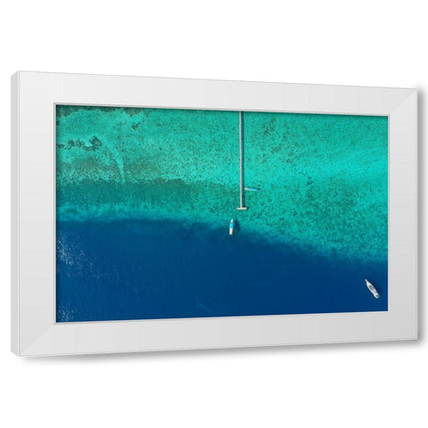 The Ocean. White Modern Wood Framed Art Print by Masrie, Muslianshah