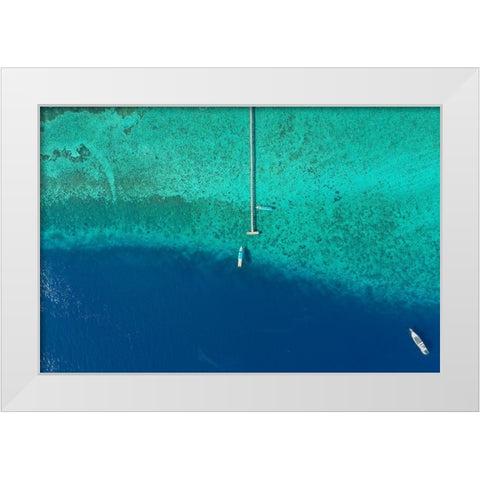 The Ocean. White Modern Wood Framed Art Print by Masrie, Muslianshah