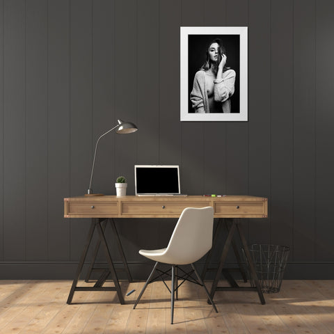 Sensual Beauty [Romana U] White Modern Wood Framed Art Print by Krystynek MQEP, Martin
