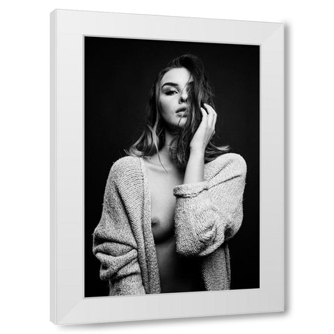 Sensual Beauty [Romana U] White Modern Wood Framed Art Print by Krystynek MQEP, Martin