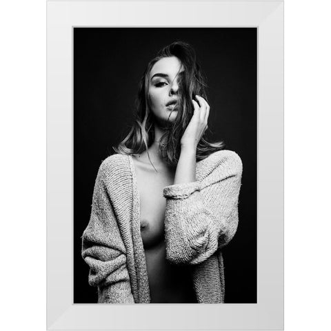 Sensual Beauty [Romana U] White Modern Wood Framed Art Print by Krystynek MQEP, Martin