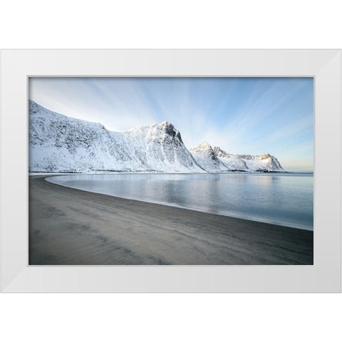 Zen White Modern Wood Framed Art Print by Cornelis, Ann