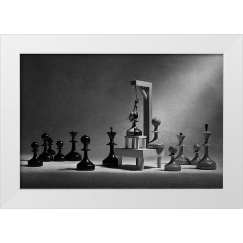 The Enemy For Everyone White Modern Wood Framed Art Print by Ivanova, Victoria