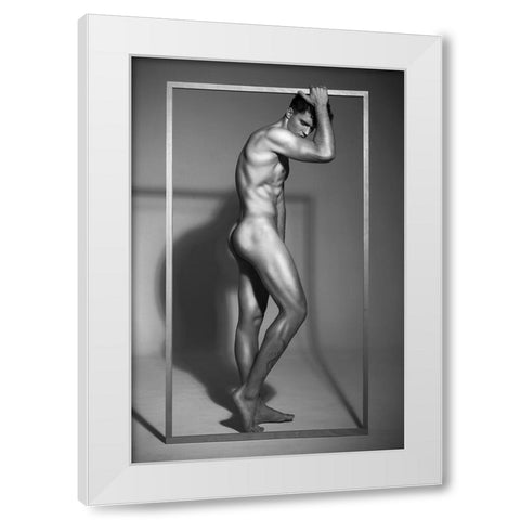 Male15 White Modern Wood Framed Art Print by QYun