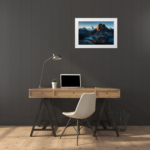 Morning Sunlight White Modern Wood Framed Art Print by Ma, Jason