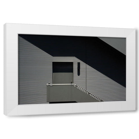 Screens White Modern Wood Framed Art Print by Marcel, Streiff