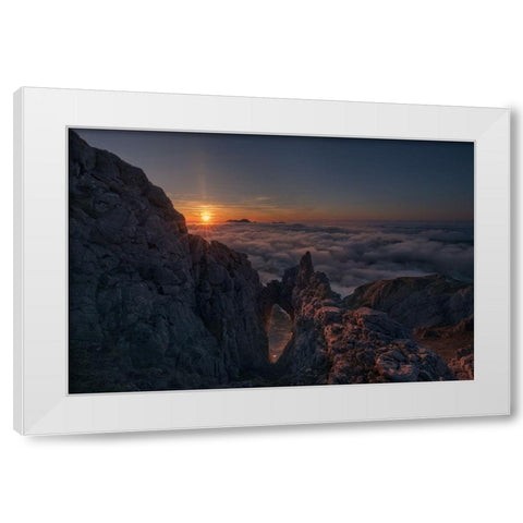 Arco En Picos White Modern Wood Framed Art Print by Gonzalez, Carlos